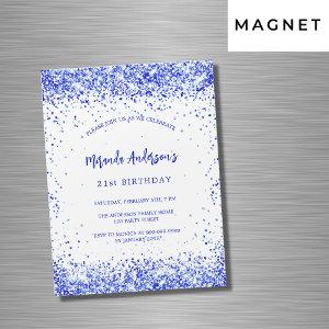 Birthday royal blue white luxury magnetic