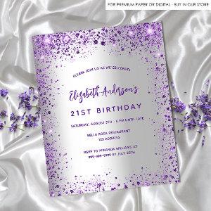 Birthday silver violet purple budget