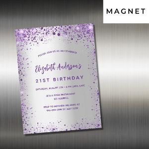 Birthday silver violet purple luxury magnetic