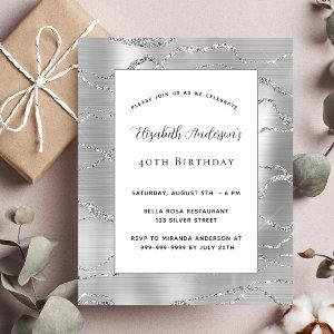Birthday silver white elegant budget