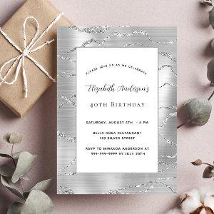 Birthday silver white elegant luxury