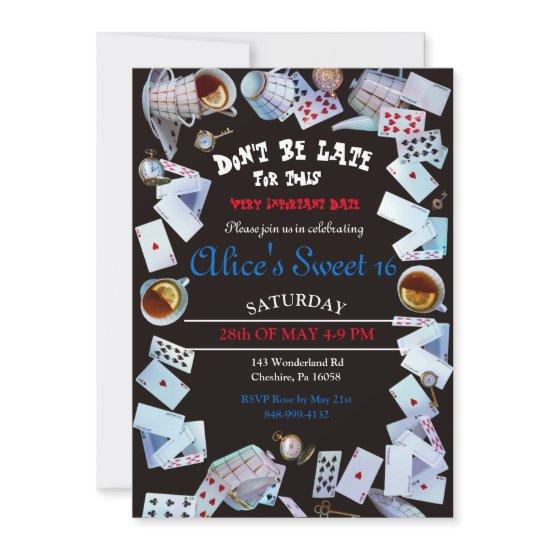 Black Alice In Wonderland Tea Party