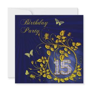 Black and Gold 15th Birthday party