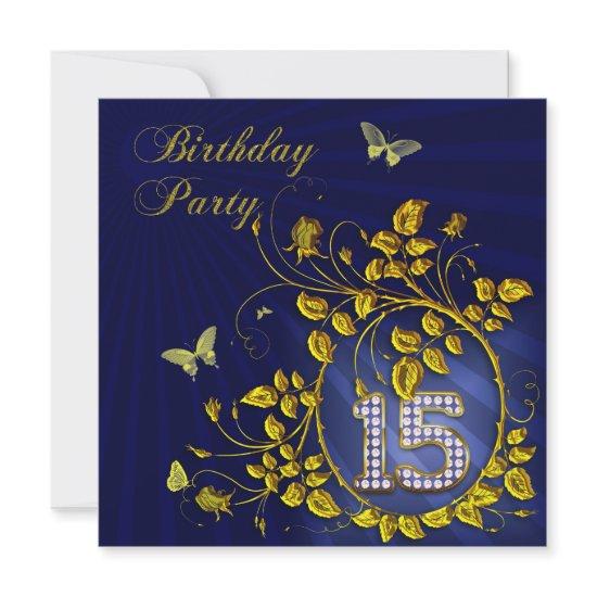 Black and Gold 15th Birthday party