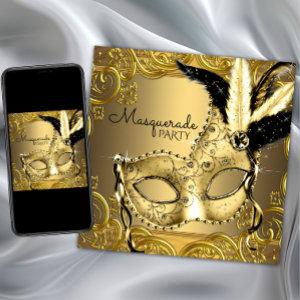 Black and Gold Masquerade Party
