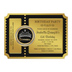 Black and Gold Quinceanera Birthday Party