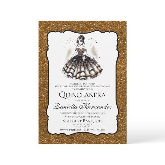 Black and Gold Quinceañera