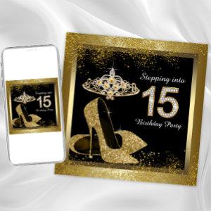 Black and Gold Quinceanera