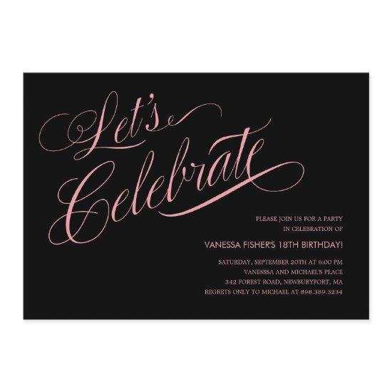 Black and Pink Birthday