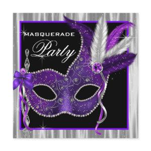 Black and Purple Masquerade Party