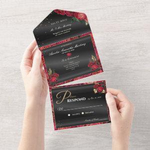 Black and Red Quinceañera Affordable