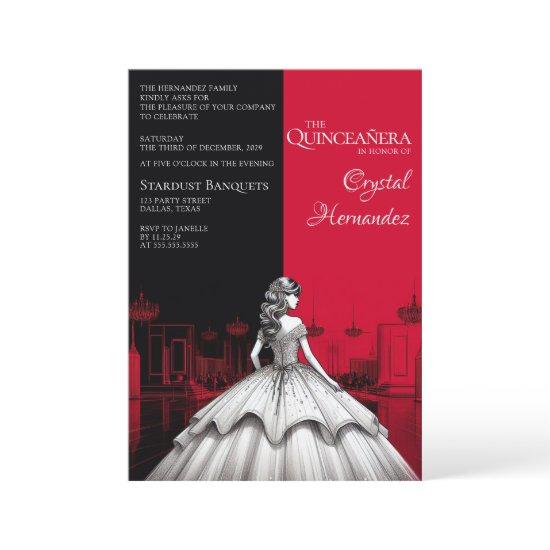 Black and Red Quinceañera
