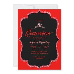 Black and red Quinceanera