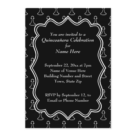 Black and White Chess Themed Quincenera