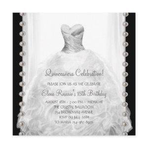 Black and White Quinceanera