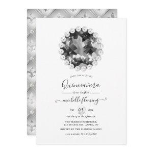 Black and White Vintage Quinceañera