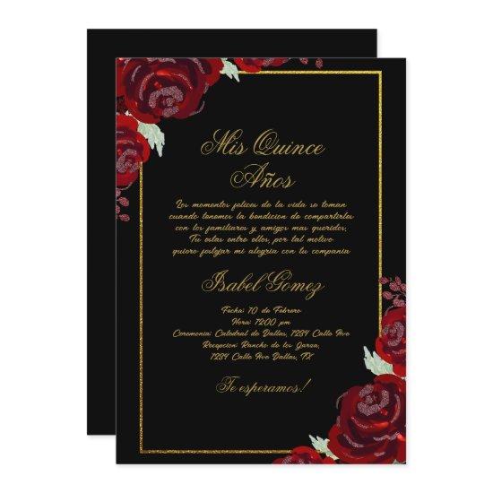 Black Burgundy Quinceanera