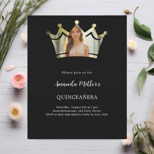 Black crown photo Quinceanera