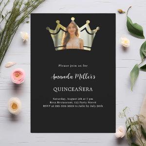 Black crown photo Quinceanera