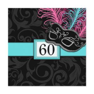 Black Damask Birthday Masquerade