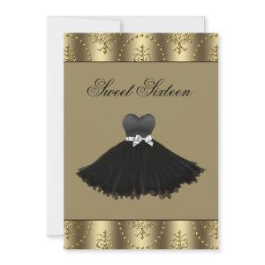 Black Dress Gold Chandelier Sweet Sixteen Birthday