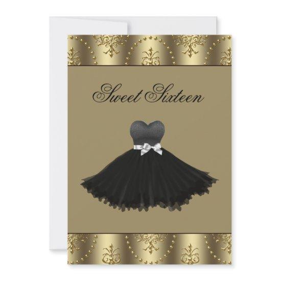Black Dress Gold Chandelier Sweet Sixteen Birthday