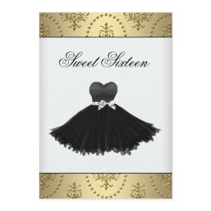 Black Dress Gold Chandelier Sweet Sixteen Birthday