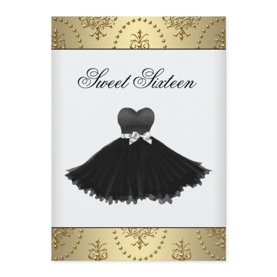 Black Dress Gold Chandelier Sweet Sixteen Birthday
