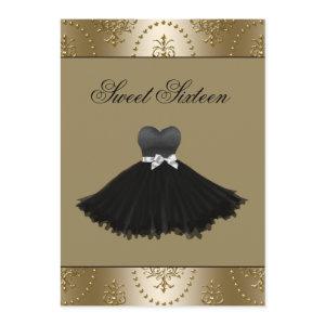 Black Dress Gold Chandelier Sweet Sixteen Birthday