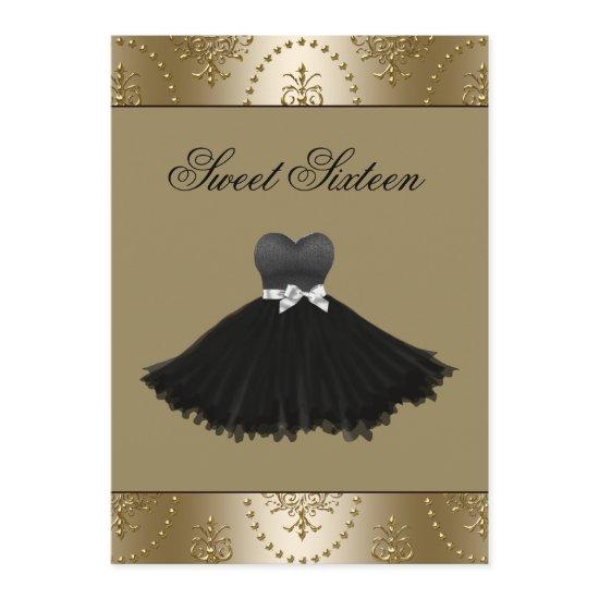 Black Dress Gold Chandelier Sweet Sixteen Birthday