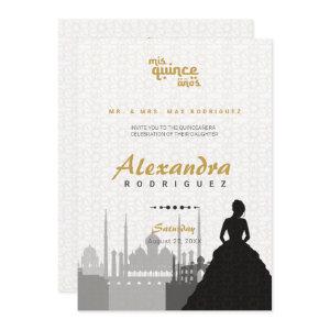 Black & Gold Arabian Quinceañera Photo