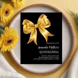 Black gold bow Quinceanera