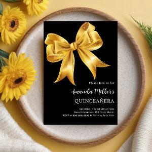 Black gold bow Quinceanera
