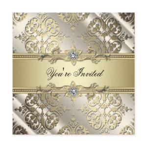 Black Gold Damask Party