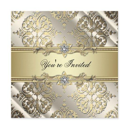 Black Gold Damask Party