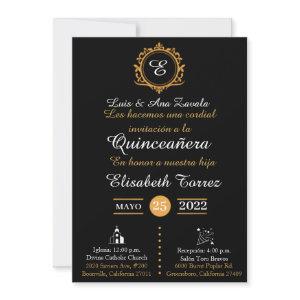 Black gold  for quinceañ was elegant