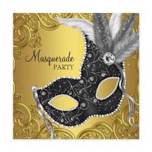 Black Gold Mask Masquerade Party
