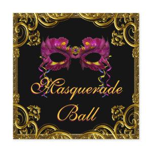 Black Gold Mask Masquerade Party