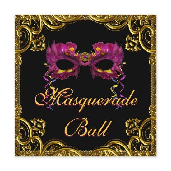 Black Gold Mask Masquerade Party