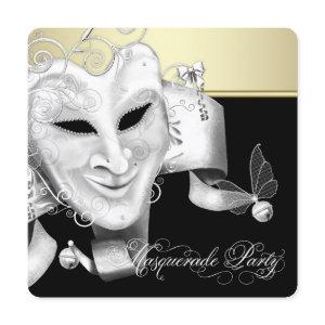 Black Gold Masquerade Party