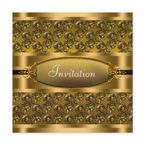 Black Gold Swirls All Occasion Party