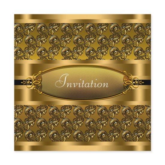 Black Gold Swirls All Occasion Party