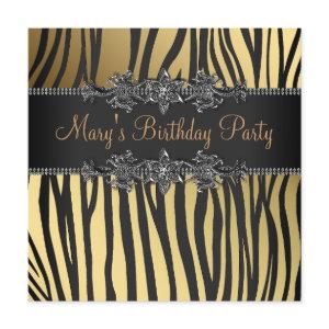 Black Gold Womans Birthday Party