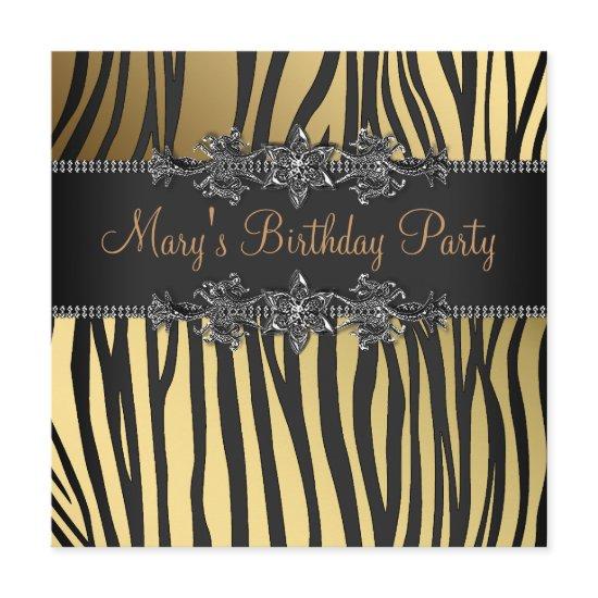 Black Gold Womans Birthday Party