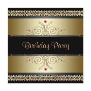 Black Gold Womans Birthday Party