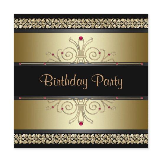 Black Gold Womans Birthday Party