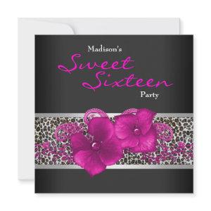 Black Hot Pink Leopard Birthday Party