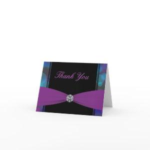 Black Hot Pink Purple Bubbles Hot Pink Thank You C