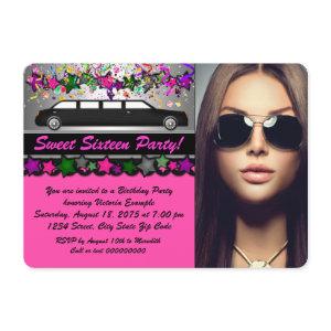 Black Limo Hot Pink Black Photo Sweet 16 Party