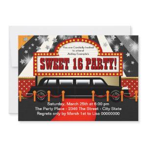 Black Limo Movie Star Sweet 16 Party